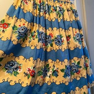 SOLD ON FB Lindy Bop Blue and Yellow Floral Skirt